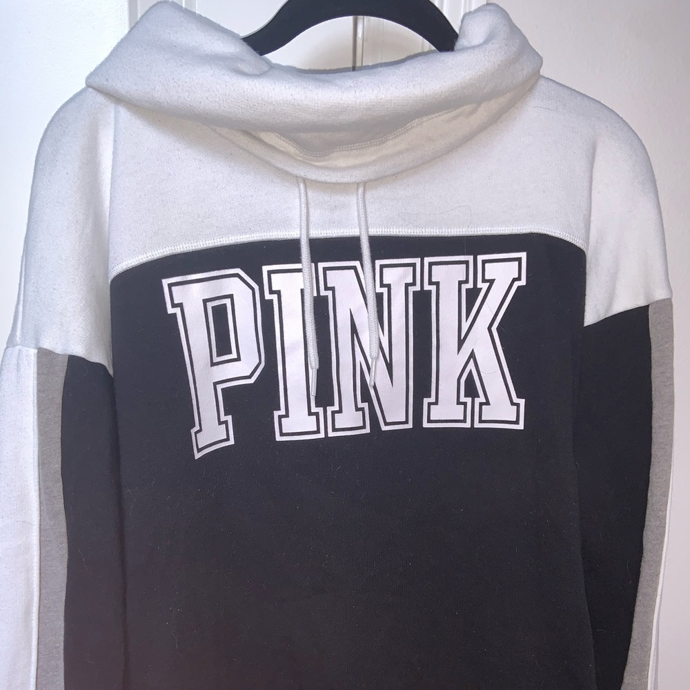 PINK cowl neck hoodie